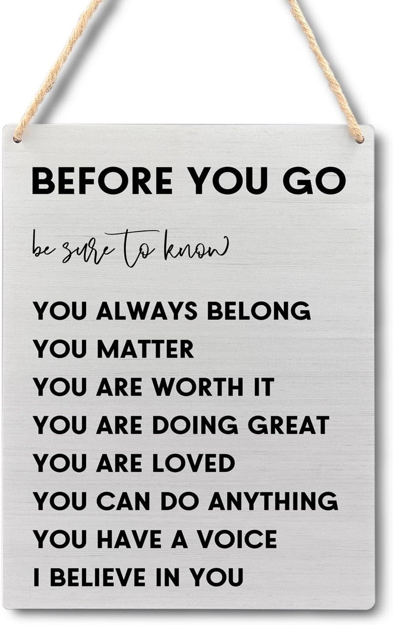 Ryeolo Positive Affirmations Wall Decor, Inspirational Wood Signs Wall Hanging for Classroom Kids Room Decor, Positive Affirmations for Kids, 7.8x10.2 Inches Wall Pediments - Image 1